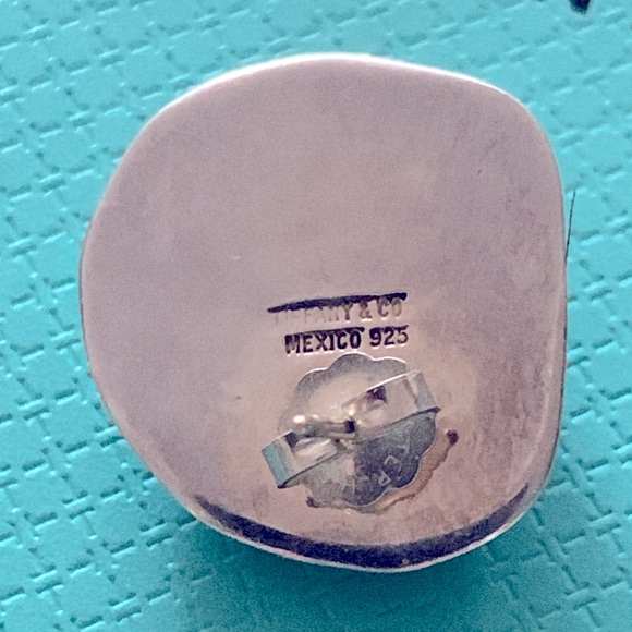 Authentic Vintage Tiffany & Co. Mexico 925 Sterling Silver Bean Design Earrings - Picture 6 of 7